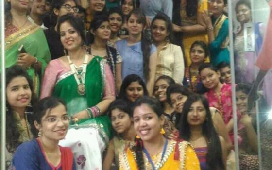 Diwali celebration with students at INSD Bhilai