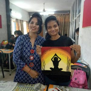 Dyeing and Canvas Painting within Saturday Activities