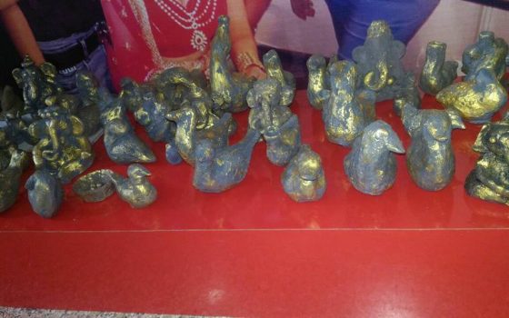 Clay modeling workshop and craft week at INSD Bhilai